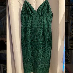 Emerald midi dress